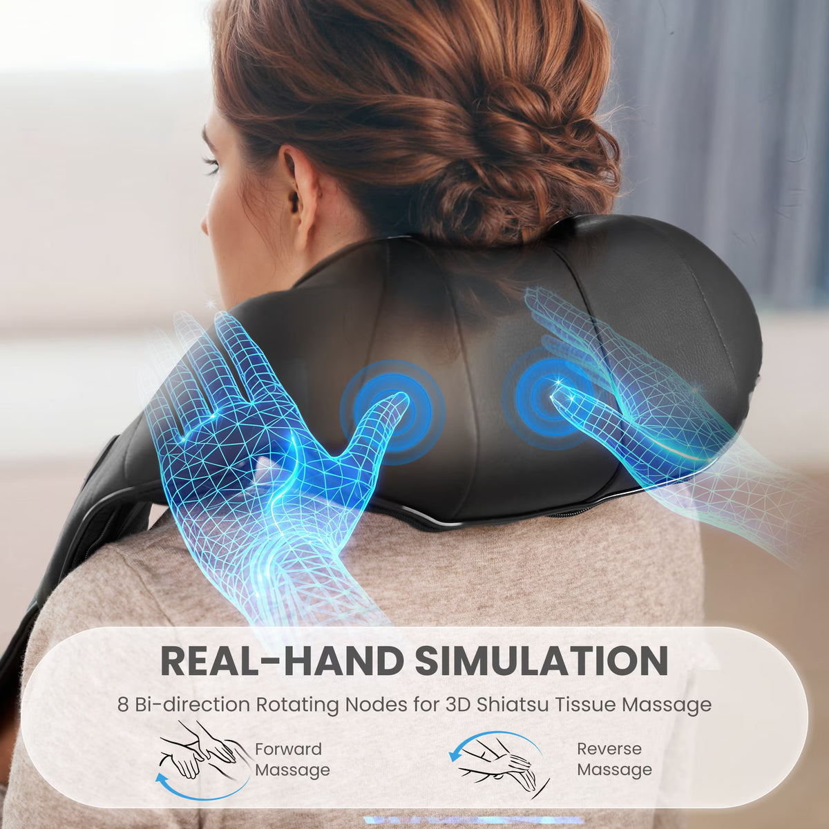 Masajeador de Cuello y Hombros Shiatsu 3D con Calor